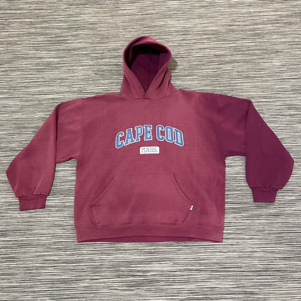 Burgundy Russel Athletic Sun Bleached Hoodie